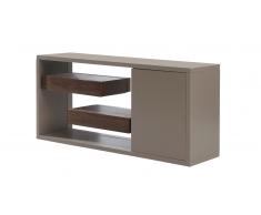 Buffet Friendly composé de 2 tiroirs et 1 porte taupe mat