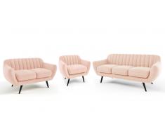 Salon canapé scandinave tissu 3+2+1 - Azari