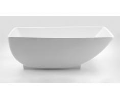 Baignoire îlot blanche asymétrique Marica