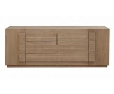 Buffet bois contemporain 4 portes et 2 tiroirs en bois Cleveland