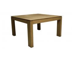 Table de salle à manger carrée - Cleveland - avec rallonge en bois Solde