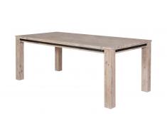 Table à manger rectangulaire en bois massif d'acacia- Amylton