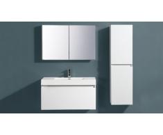 Meuble de salle de bain suspendu simple vasque 100 cm Donna