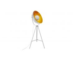 Luminaire blanc et or sur pied - Aden