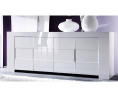 Bahut design 4 portes blanc laqué Magao