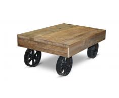 Table basse en bois au design industriel - Tectona