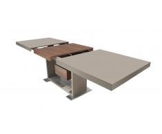 Table extensible de salle à manger - Friendly - taupe mat