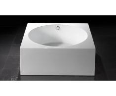 Baignoire îlot ronde avec encadrement carré Erminia