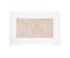 Tapis de bain à pois en coton beige 50 x 80 cm SANS SOUCI