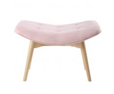 Pouf repose-pieds scandinave en tissu rose Iceberg