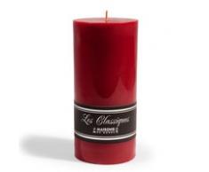 Bougie cylindrique rouge H 15 cm
