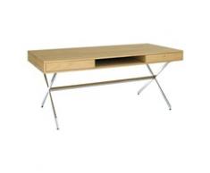 Bureau vintage Guariche en chêne massif Président