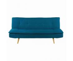 Banquette convertible 2/3 places en tissu bleu pétrole Dakota