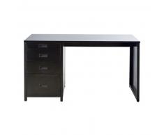 Bureau en métal noir L 140 cm Loft
