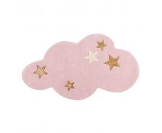 Tapis nuage en laine rose 130x75cm SONGE