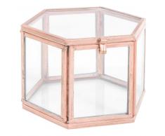 Boîte vitrine en verre cuivré TAMSIR COPPER
