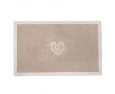 Tapis de bain en coton beige 50 x 80 cm CAMILLE