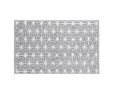 Tapis de bain en coton gris 50 x 80 cm NORDIC