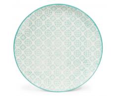 Assiette plate en faïence bleue D 27 cm COCOTTE