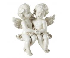 Statuette en résine blanche H 32 cm ANGELOTS