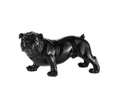 Statuette chien en résine noire H 28 cm MAX