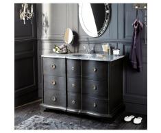 Meuble vasque de salle de bain noir Eugenie