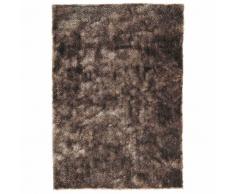Tapis à poils longs en tissu beige 140 x 200 cm LUMIÈRE