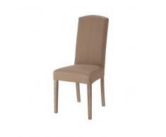 Housse de chaise en lin marron glacé Alice