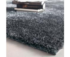 Tapis à poils longs en tissu gris 160 x 230 cm LUMIÈRE