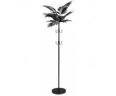 Porte-manteaux 6 crochets en métal noir H.210cm PALMAE