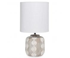 Lampe en céramique abat-jour gris clair PICCHU