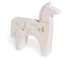 Statuette cheval en porcelaine blanche H.15cm ARIZONA