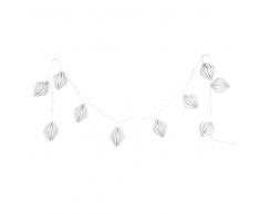 Guirlande lumineuse en papier blanche L 165 cm ORIGAMI
