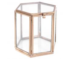 Boîte vitrine en verre TAMSIR BRASS