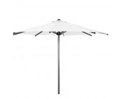 Parasol en tissu et aluminium effet chromé blanc Marbella