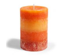 Bougie cylindrique orange H 10 cm
