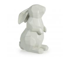 Statuette lapin gris H 11 cm GRAPHIK