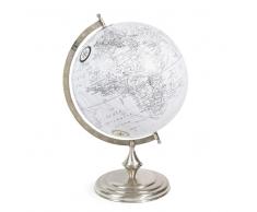 Globe terrestre en plastique blanc D 30 cm CHELSEA