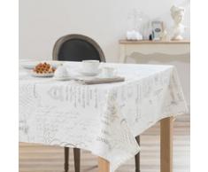 Nappe enduite en lin 140 x 180 cm CALIGRAPHIE