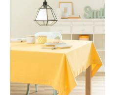 Nappe unie en coton jaune moutarde 170 x 170 cm
