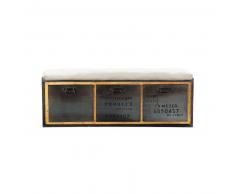 Banquette 2 places en coton gris clair Manufacture