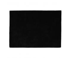 Tapis à poils courts en laine noir 160 x 230 cm SOFT