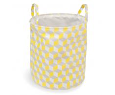 Panier à linge en tissu jaune YELLOW