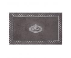 Tapis de bain en coton gris 50 x 80 cm PARIS