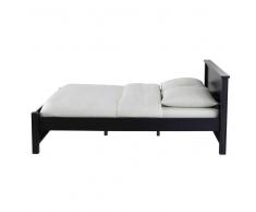 Lit 140 x 190 cm en bois gris Princeton