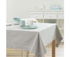 Nappe unie en coton grise 150 x 250 cm