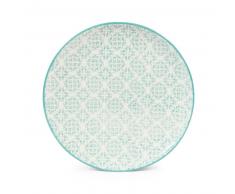 Assiette à dessert en faïence bleue D 21 cm COCOTTE