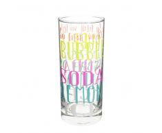 Verre à eau en verre multicolore BUBBLE