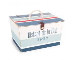6 verres à eau + support en métal ENJOY YOUR DRINK