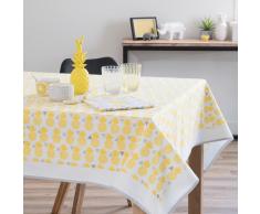 Nappe carrée en coton jaune 150 x 150 cm PINAPPLE